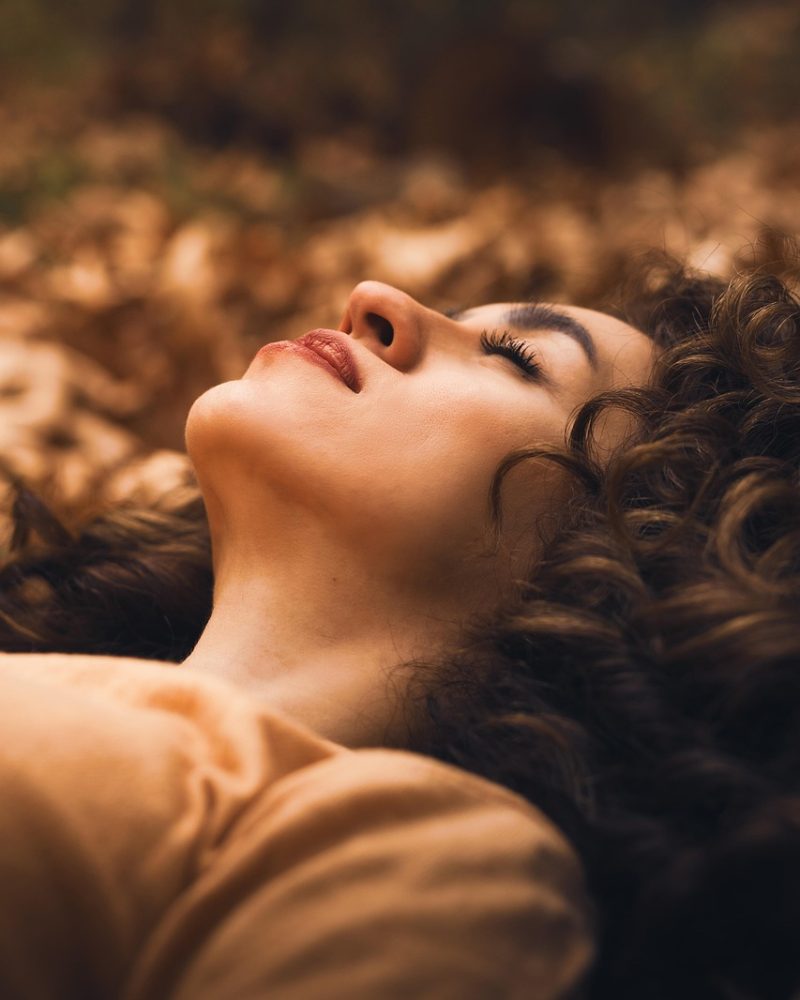 woman, model, young, pose, female, cute, nature, outdoors, face, hairstyle, people, modeling, fall, autumn, leaves, forest, season, grass, fashion, portrait